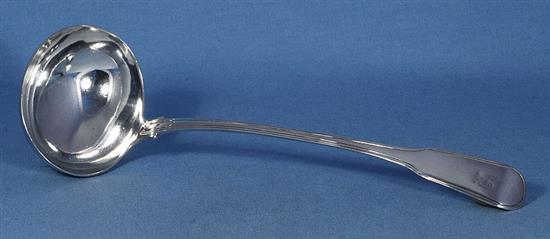 A George III silver soup ladle, by Richard Crossley, Length: 12 ½”/320mm Weight: 7.8ozs/220grms.